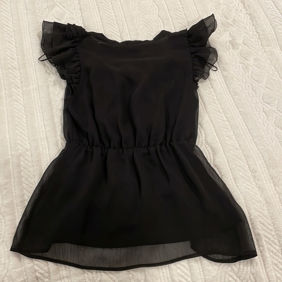 H&M black ruffle top - Picture 5 of 6